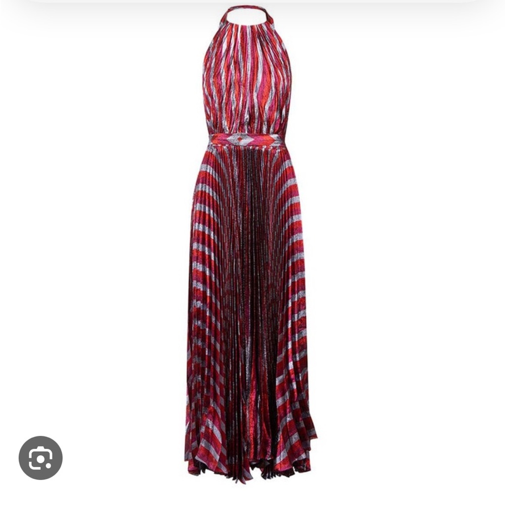 Maria Lucia Hohan Metallic Silk Jersey Dress
